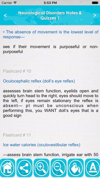 Emulate iPhone app Neurological Disorders Q&A using MyAndroid