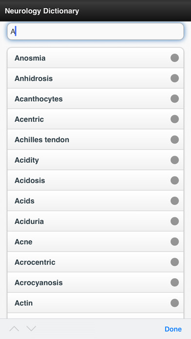 Emulate iPhone app Neurology Dictionary Offline using MyAndroid