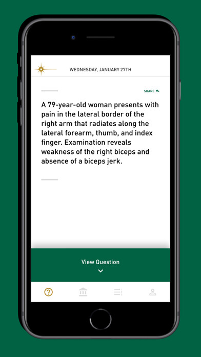 Emulate iPhone app Neurology Question of the Day using MyAndroid Emulate iPhone app Neurology Question of the Day using MyAndroid