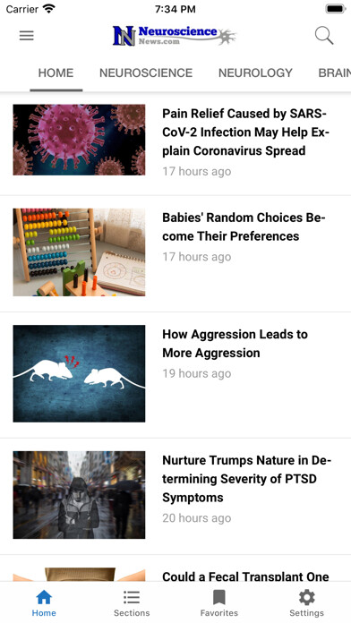 Emulate iPhone app Neuroscience News using MyAndroid Emulate iPhone app Neuroscience News using MyAndroid