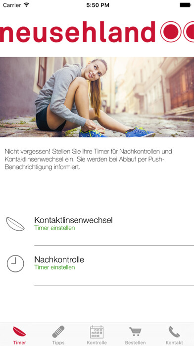 Emulate iPhone app Neusehland-Kontaktlinsen Club using MyAndroid