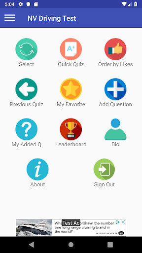 Run android online APK Nevada DMV Permit Test 2021 from MyAndroid or emulate Nevada DMV Permit Test 2021 using MyAndroid