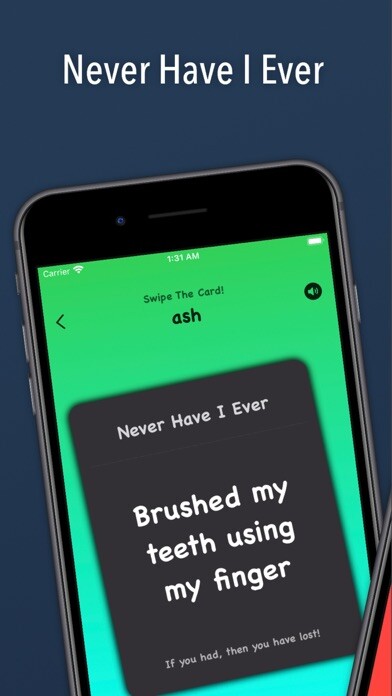 Emulate iPhone app Never Have I Ever - never ever using MyAndroid