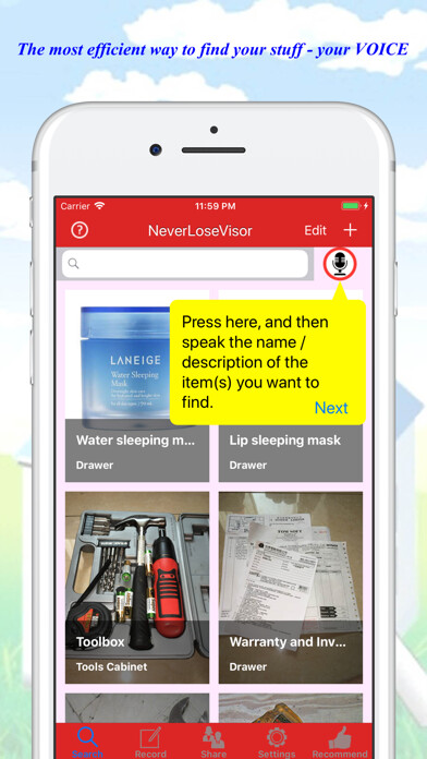 Emulate iPhone app NeverLoseVisor using MyAndroid