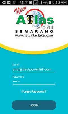 Emulate Android APK New Atlas Taksi Semarang