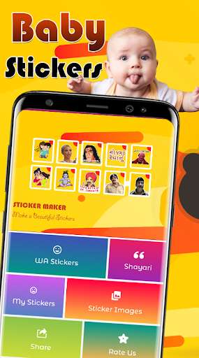 Run android online APK New Baby Kids Funny Meme Stickers - WAStickerApps from MyAndroid or emulate New Baby Kids Funny Meme Stickers - WAStickerApps using MyAndroid