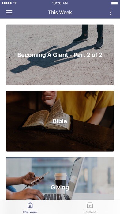 Emulate iPhone app New Beginnings Ministries COG using MyAndroid