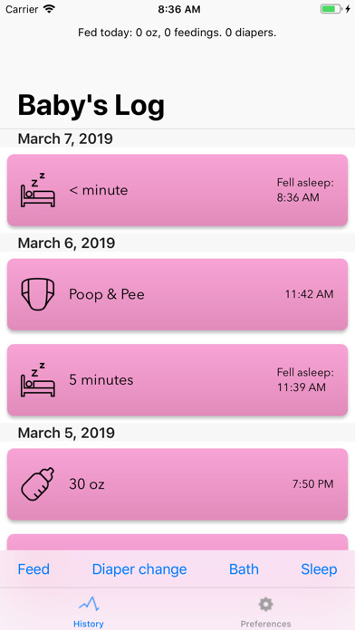 Emulate iPhone app Newborn Logbook using MyAndroid Emulate iPhone app Newborn Logbook using MyAndroid