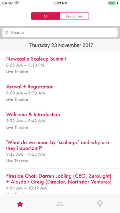 Emulate iPhone app Newcastle Startup Week using MyAndroid
