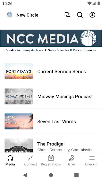 Emulate iPhone app New Circle Church using MyAndroid Emulate iPhone app New Circle Church using MyAndroid