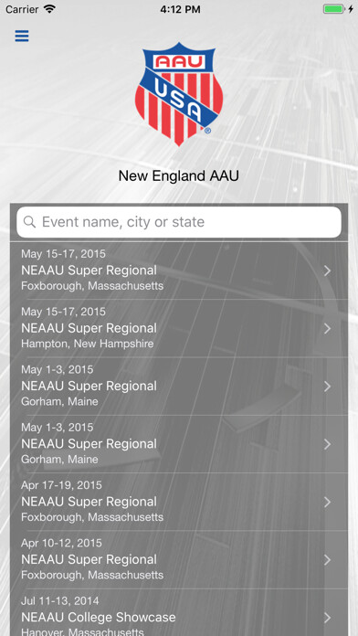 Emulate iPhone app New England AAU using MyAndroid Emulate iPhone app New England AAU using MyAndroid