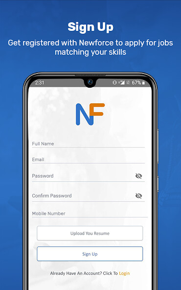Run android online APK Newforce Job Search App from MyAndroid or emulate Newforce Job Search App using MyAndroid