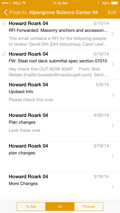Emulate iPhone app Newforma Project Email using MyAndroid Emulate iPhone app Newforma Project Email using MyAndroid