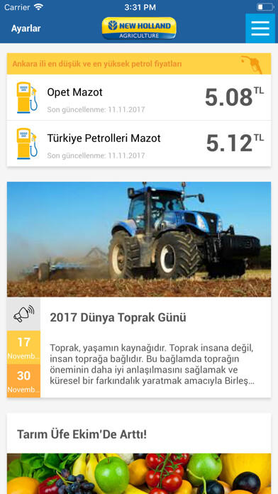 Emulate iPhone app New Holland Asistan using MyAndroid