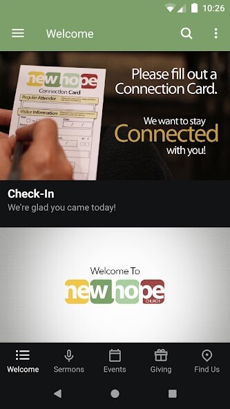 Emulate iPhone app New Hope Church Abilene using MyAndroid Emulate iPhone app New Hope Church Abilene using MyAndroid
