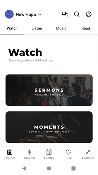 Emulate iPhone app New Hope Revival Ministries using MyAndroid Emulate iPhone app New Hope Revival Ministries using MyAndroid