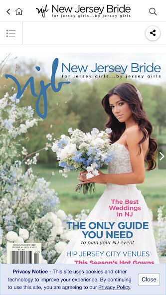 Emulate iPhone app New Jersey Bride Magazine using MyAndroid