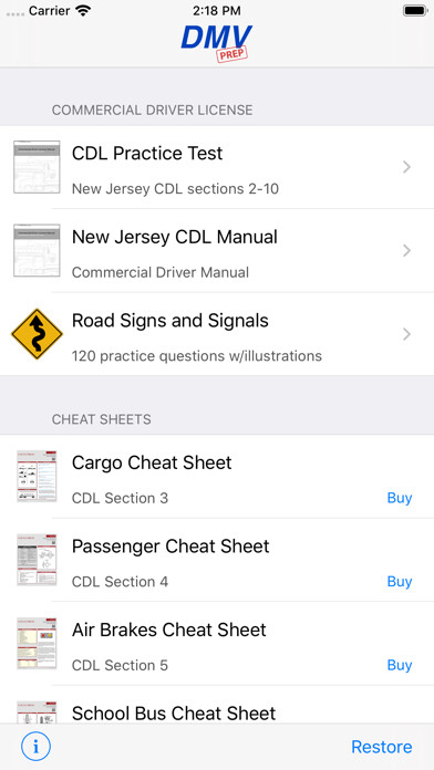 Emulate iPhone app New Jersey CDL Test Prep using MyAndroid Emulate iPhone app New Jersey CDL Test Prep using MyAndroid