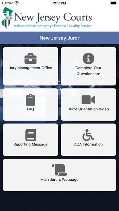 Emulate iPhone app New Jersey Juror using MyAndroid
