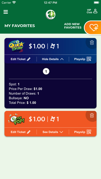 Emulate iPhone app New Jersey Lottery using MyAndroid
