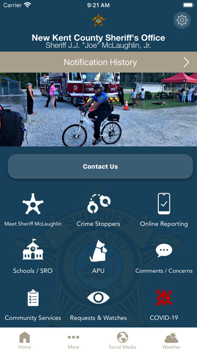 Emulate iPhone app New Kent County Sheriff using MyAndroid Emulate iPhone app New Kent County Sheriff using MyAndroid
