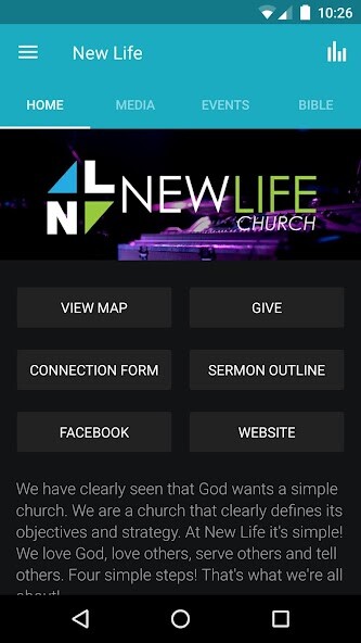 Emulate iPhone app New Life Church Beeville using MyAndroid Emulate iPhone app New Life Church Beeville using MyAndroid