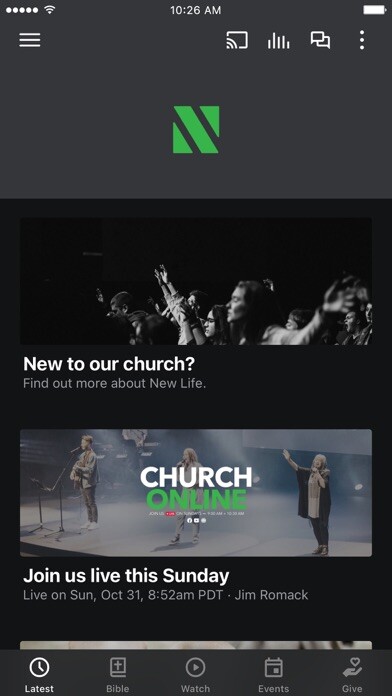 Emulate iPhone app New Life Church Everett using MyAndroid Emulate iPhone app New Life Church Everett using MyAndroid