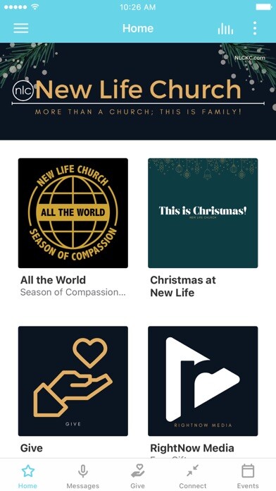 Emulate iPhone app New Life Church OG using MyAndroid