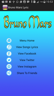 Emulate Android APK New Lyric Of Bruno Mars Emulate Android APK New Lyric Of Bruno Mars