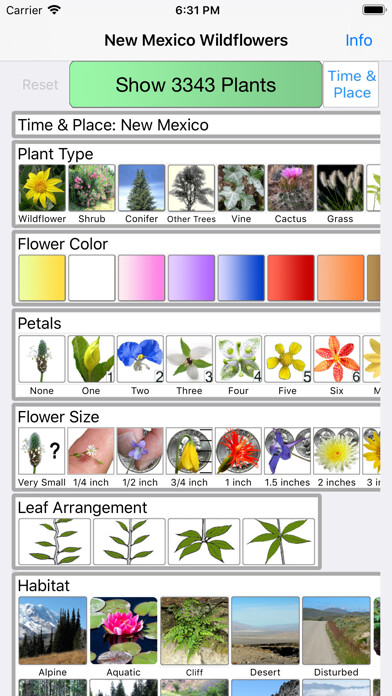 Emulate iPhone app New Mexico Wildflowers using MyAndroid