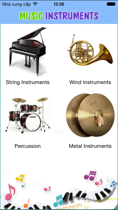 Emulate iPhone app New music instrument sound for kids using MyAndroid