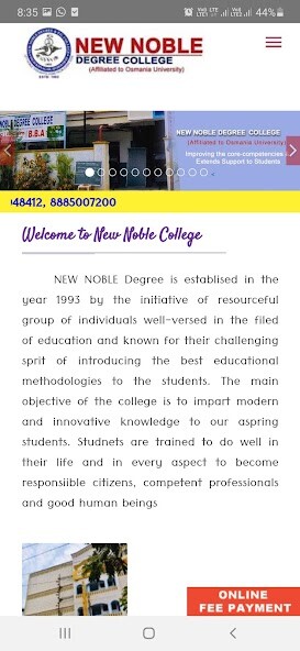 Run android online APK New Noble Degree College from MyAndroid or emulate New Noble Degree College using MyAndroid