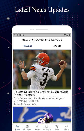 Run android online APK New Orleans - Football Live Score & Schedule from MyAndroid or emulate New Orleans - Football Live Score & Schedule using MyAndroid