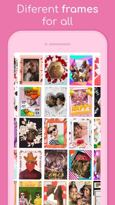 Emulate iPhone app New Photo Frames Collection using MyAndroid