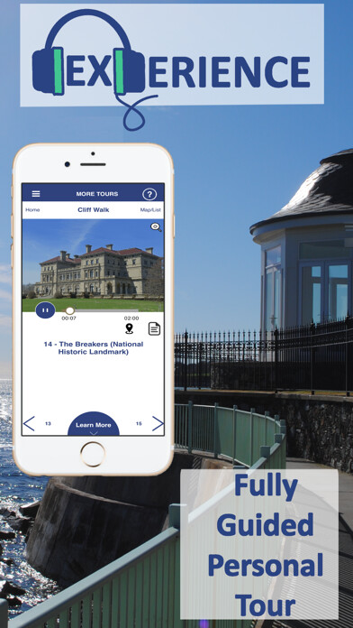Emulate iPhone app Newport Cliff Walk Audio Guide using MyAndroid