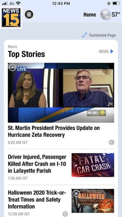 Emulate iPhone app News15 - KADN/KLAF using MyAndroid Emulate iPhone app News15 - KADN/KLAF using MyAndroid