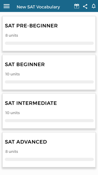 Emulate iPhone app New SAT Vocabulary using MyAndroid