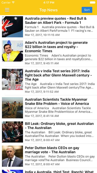 Emulate iPhone app News Australia - Latest Australian Headlines using MyAndroid Emulate iPhone app News Australia - Latest Australian Headlines using MyAndroid