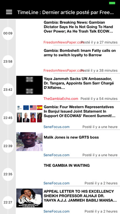 Emulate iPhone app News Gambia using MyAndroid