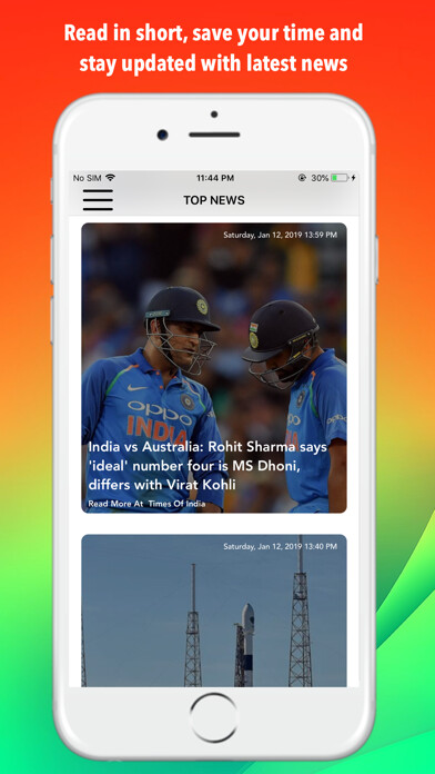 Emulate iPhone app News Headlines inshort using MyAndroid Emulate iPhone app News Headlines inshort using MyAndroid