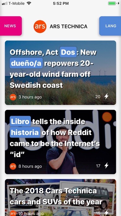 Emulate iPhone app Newslang using MyAndroid Emulate iPhone app Newslang using MyAndroid
