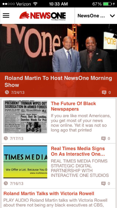 Emulate iPhone app NewsOne Now using MyAndroid