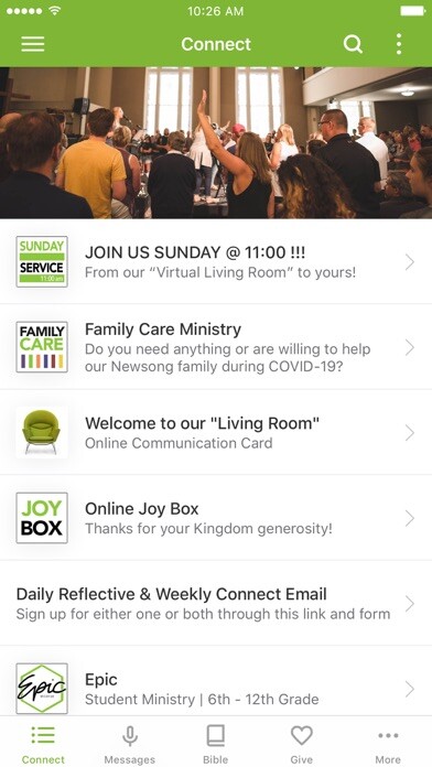 Emulate iPhone app Newsong Fellowship using MyAndroid Emulate iPhone app Newsong Fellowship using MyAndroid