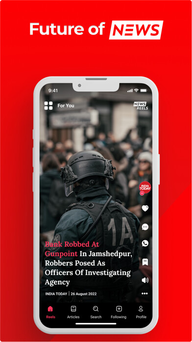 Emulate iPhone app Newsreels : India News using MyAndroid