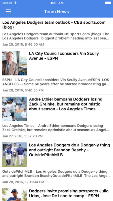 Emulate iPhone app News Surge for Dodgers Baseball News Free Edition using MyAndroid Emulate iPhone app News Surge for Dodgers Baseball News Free Edition using MyAndroid