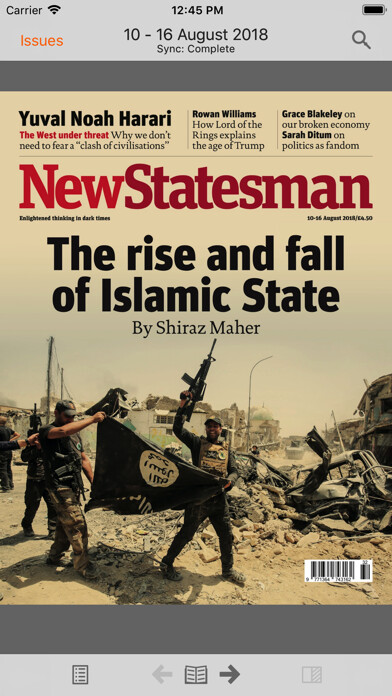 Emulate iPhone app New Statesman & Archive using MyAndroid