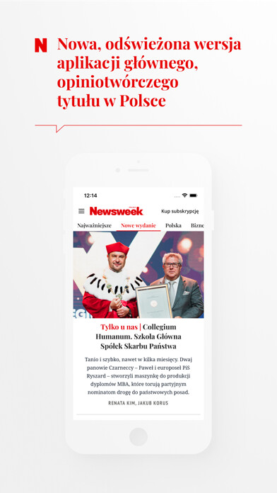 Emulate iPhone app Newsweek Polska using MyAndroid