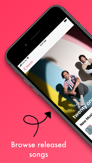 Emulate iPhone app NewTunes - New Music Alert using MyAndroid