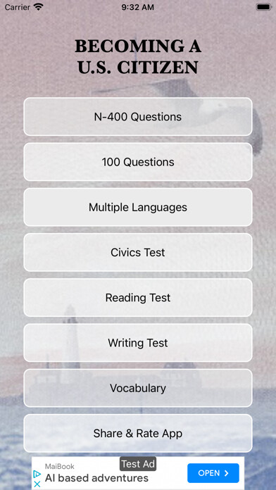 Emulate iPhone app New USCitizenship Test using MyAndroid Emulate iPhone app New USCitizenship Test using MyAndroid