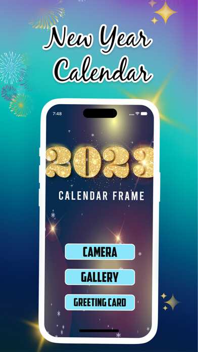 Emulate iPhone app New Year Calendar 2023 using MyAndroid